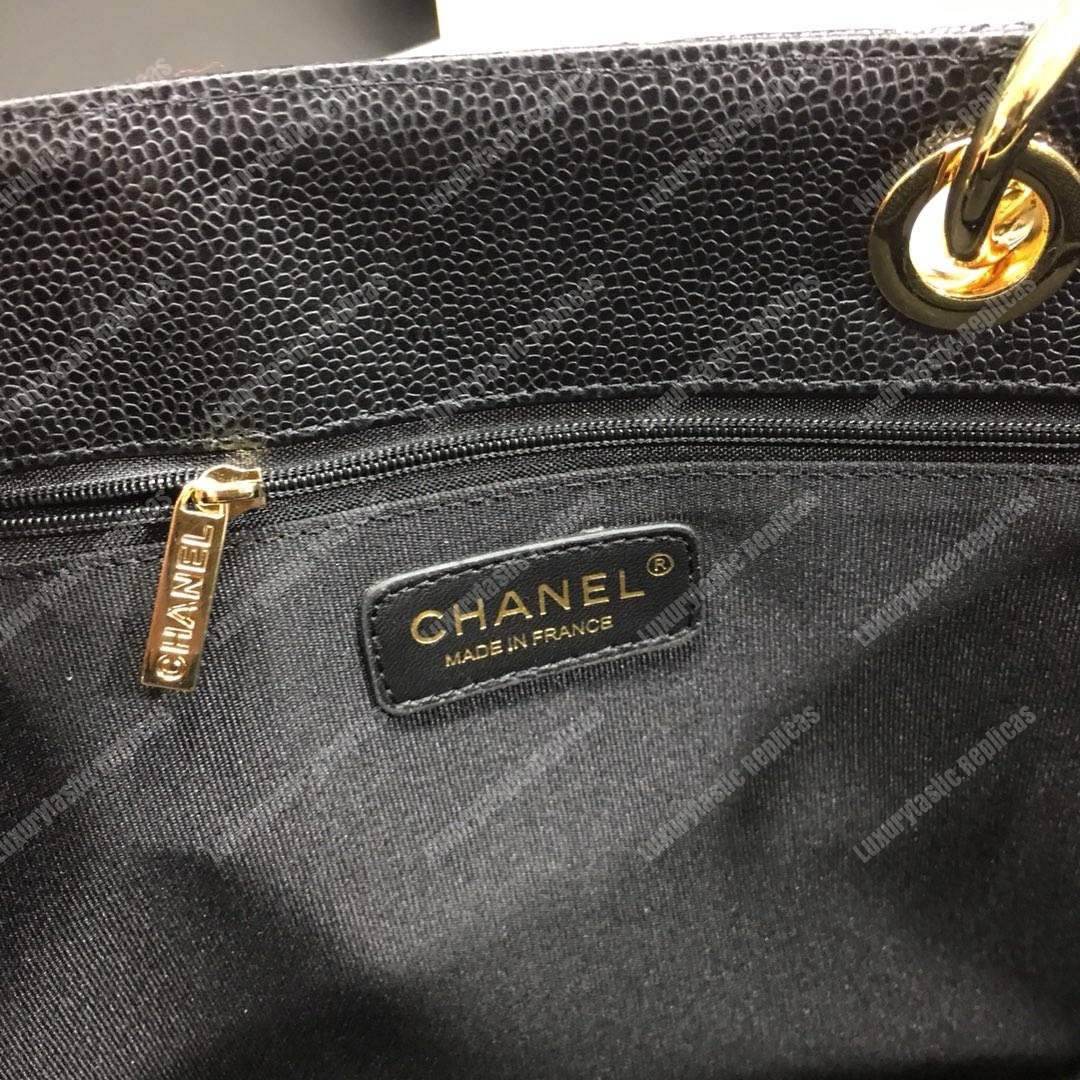 Ch*el large shopping tote black