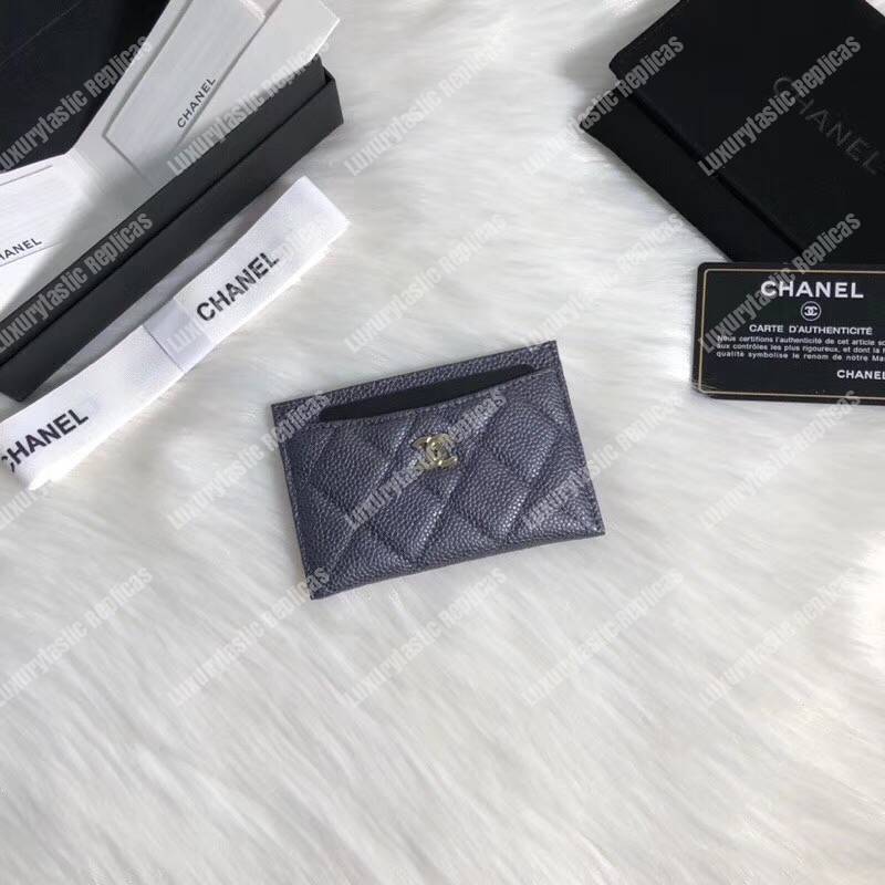 Ch*el classic card holder purple