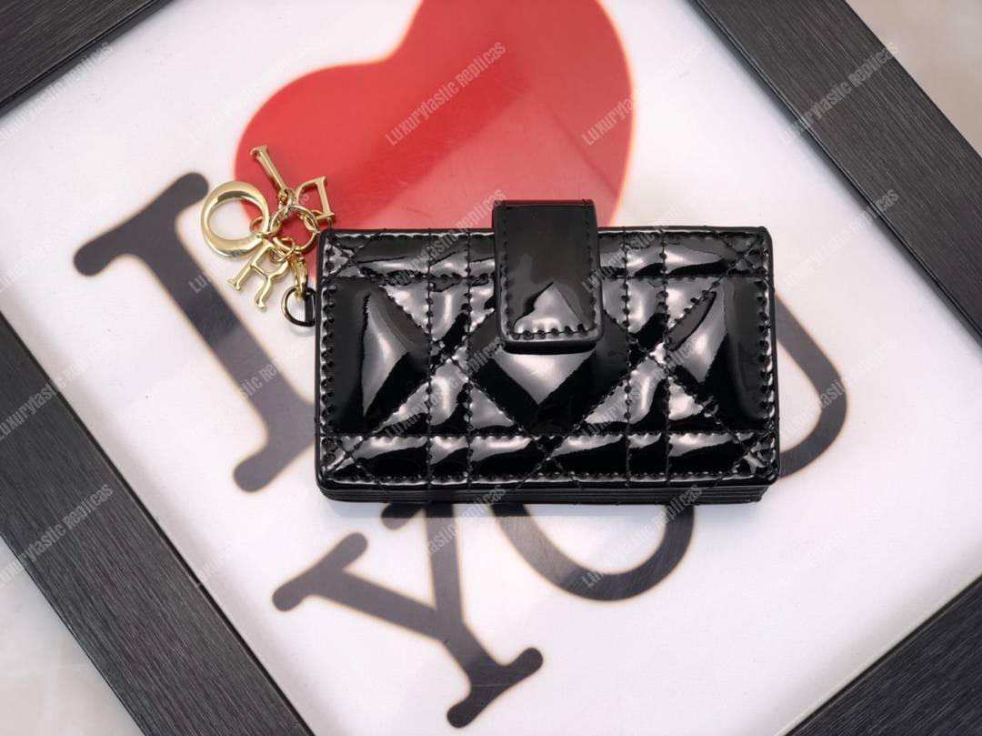 lady D*or calfskin card holder black