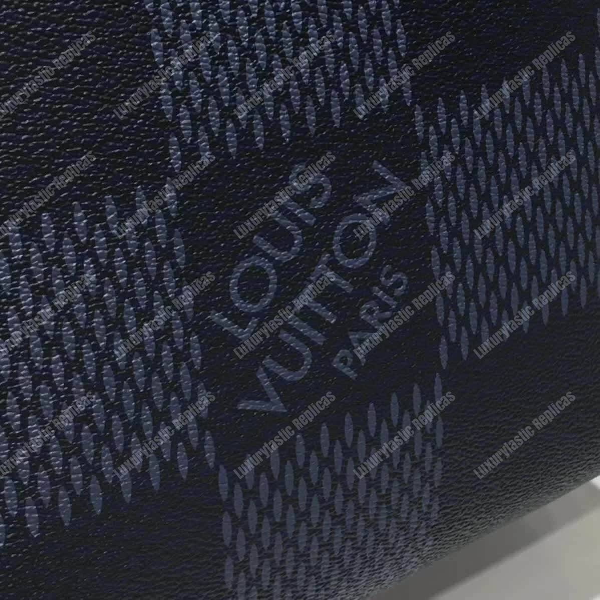 LV Apollo Backpack Damier Cobalt Canvas Yellow