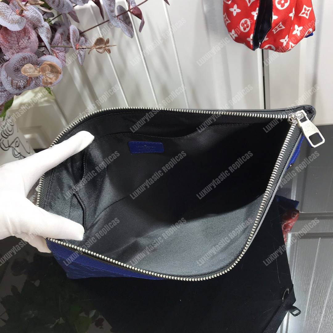 LV Discovery Pochette Monogram Blue