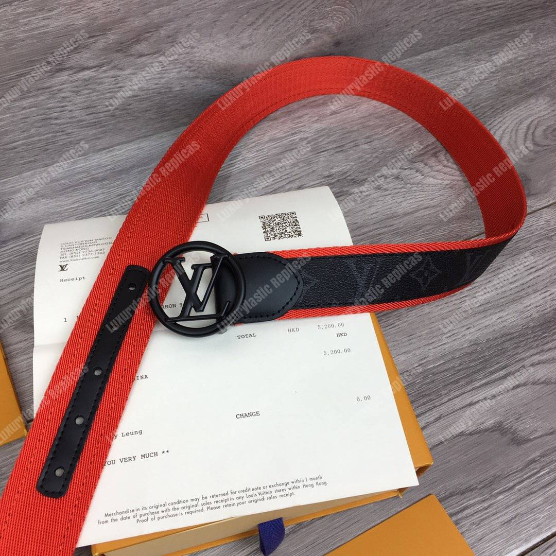 LV Circle 40mm Belt Red