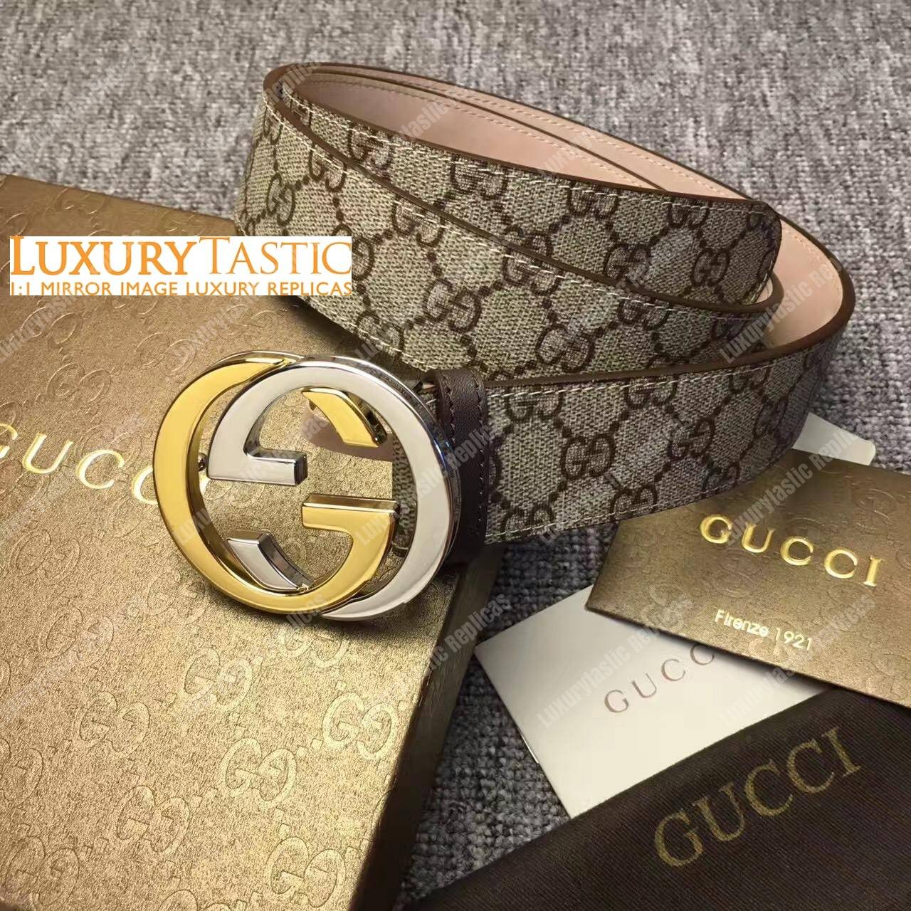 gg Sup*e belt with 2-color g buckle
