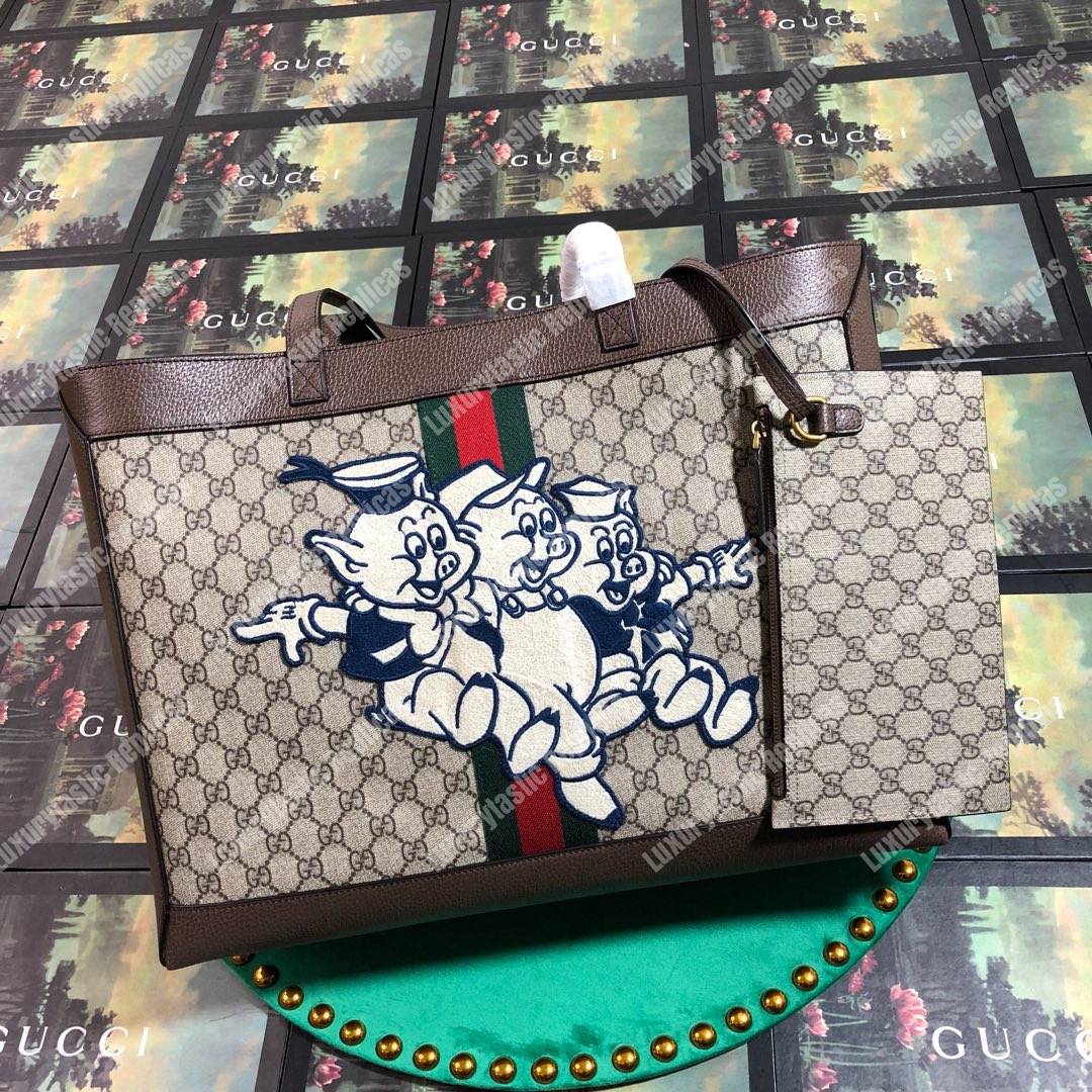 G*u*i ophidia gg tote with three little pigs
