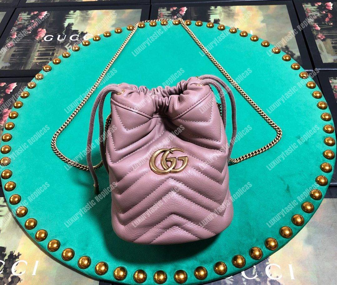 G*u*i gg marmont mini bucket bag grey