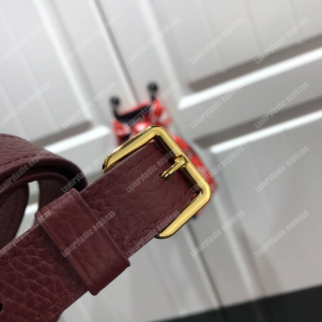 LV Capucines BB Taurillon Python Bordeaux
