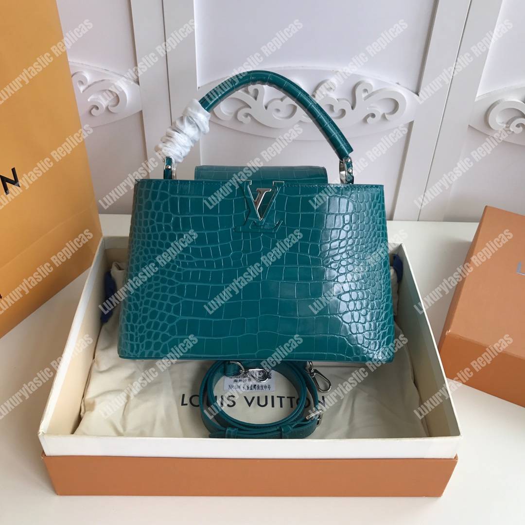 LV Capucines BB Crocodilien Mat Cactus
