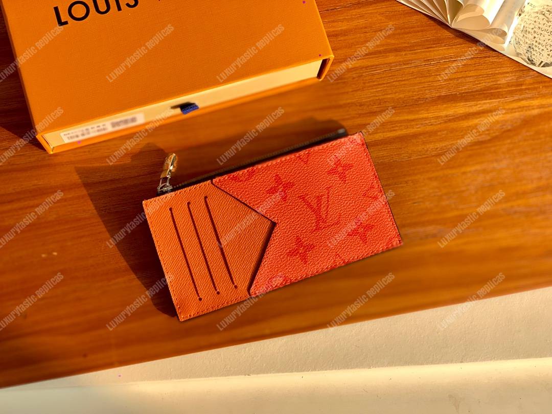LV Coin Card Holder Orange