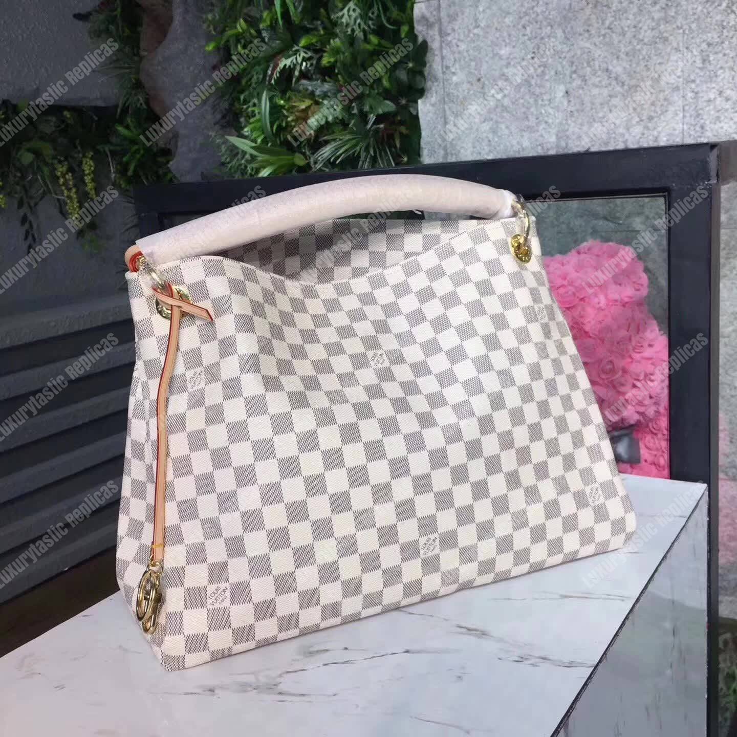 LV Artsy MM Damier Azur Canvas