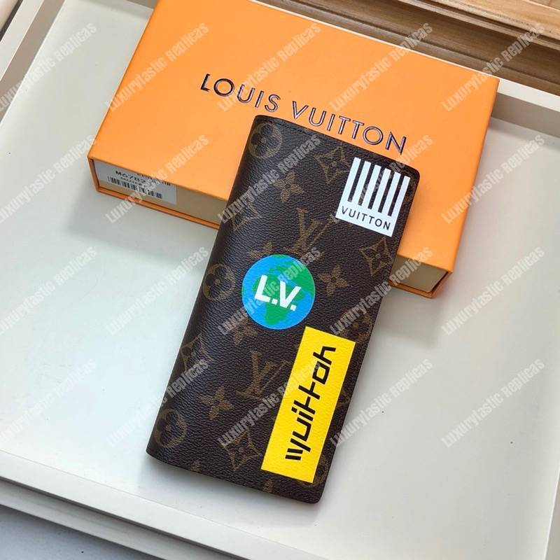 LV Brazza Wallet Monogram Marron