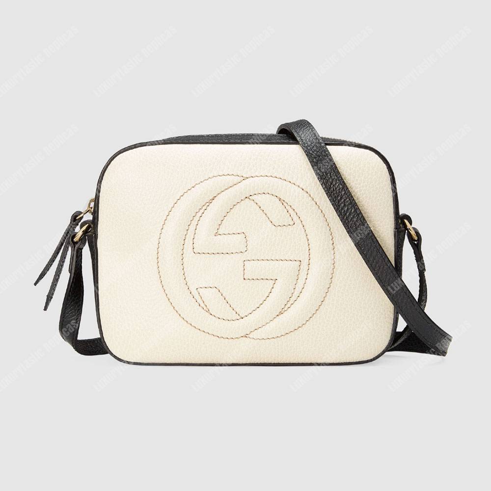 G*u*i soho small leather disco bag white/black