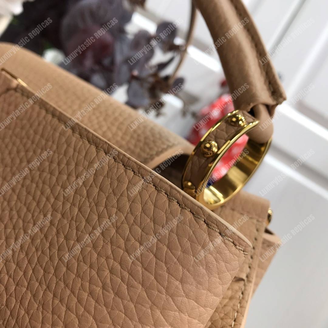 LV Capucines BB Taurillon Leather Beige