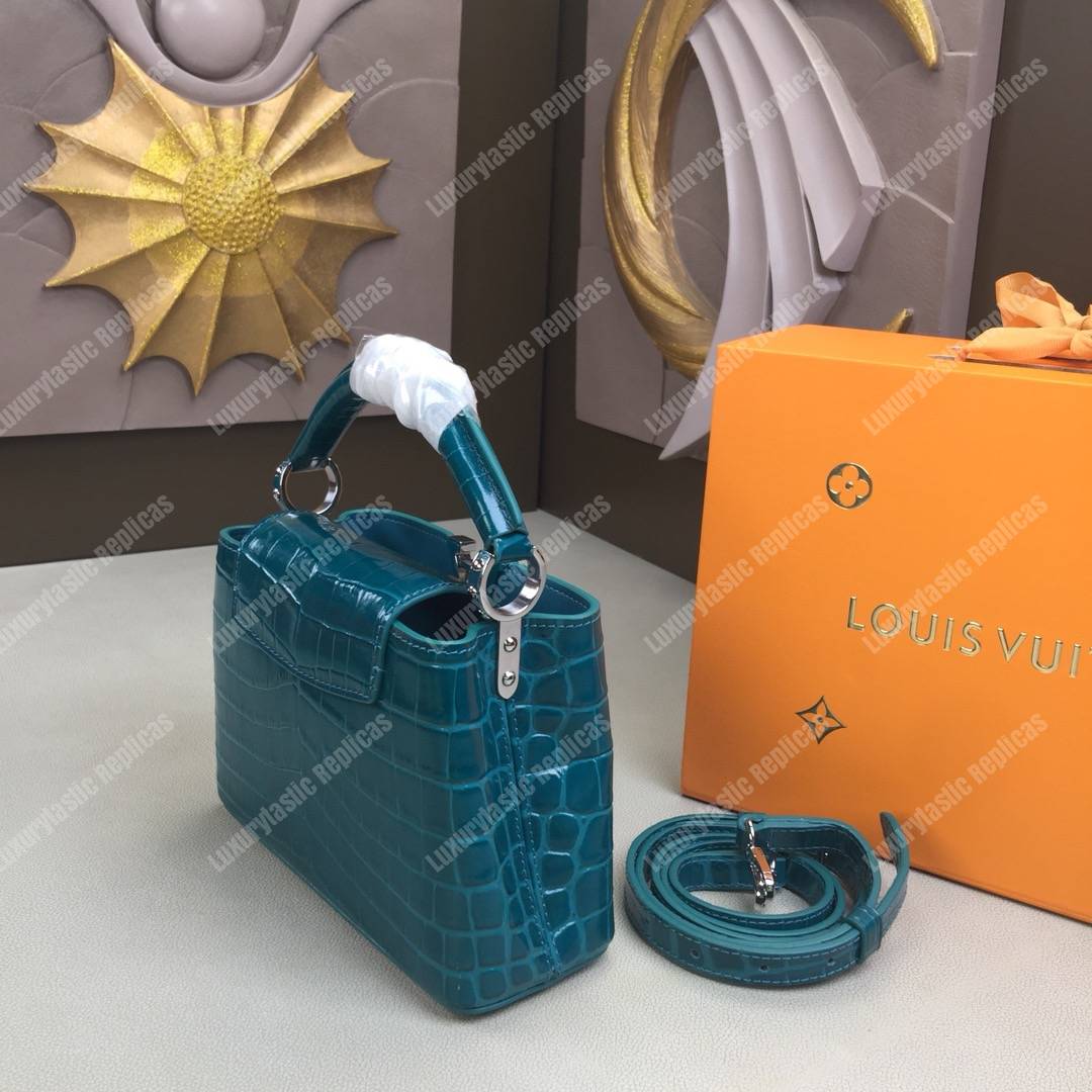 LV Capucines Mini Crocodilien Brillant Cactus
