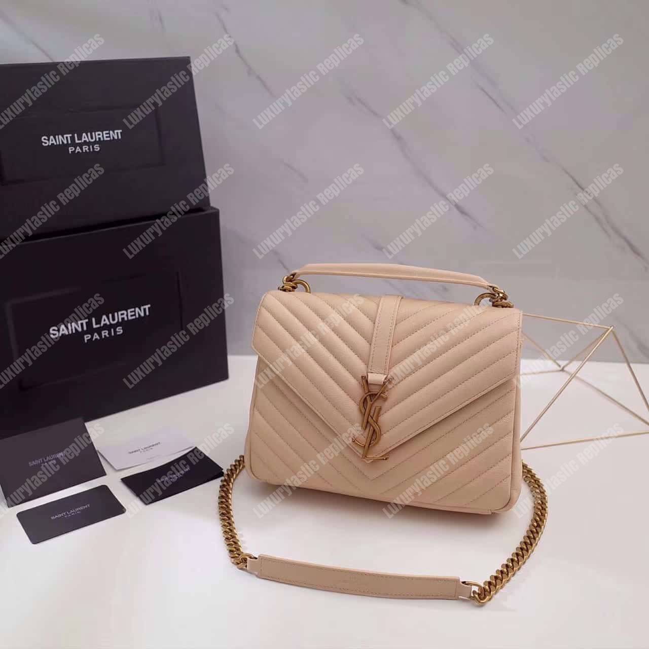 Saint Laurent Classic Medium College Monogram Powder