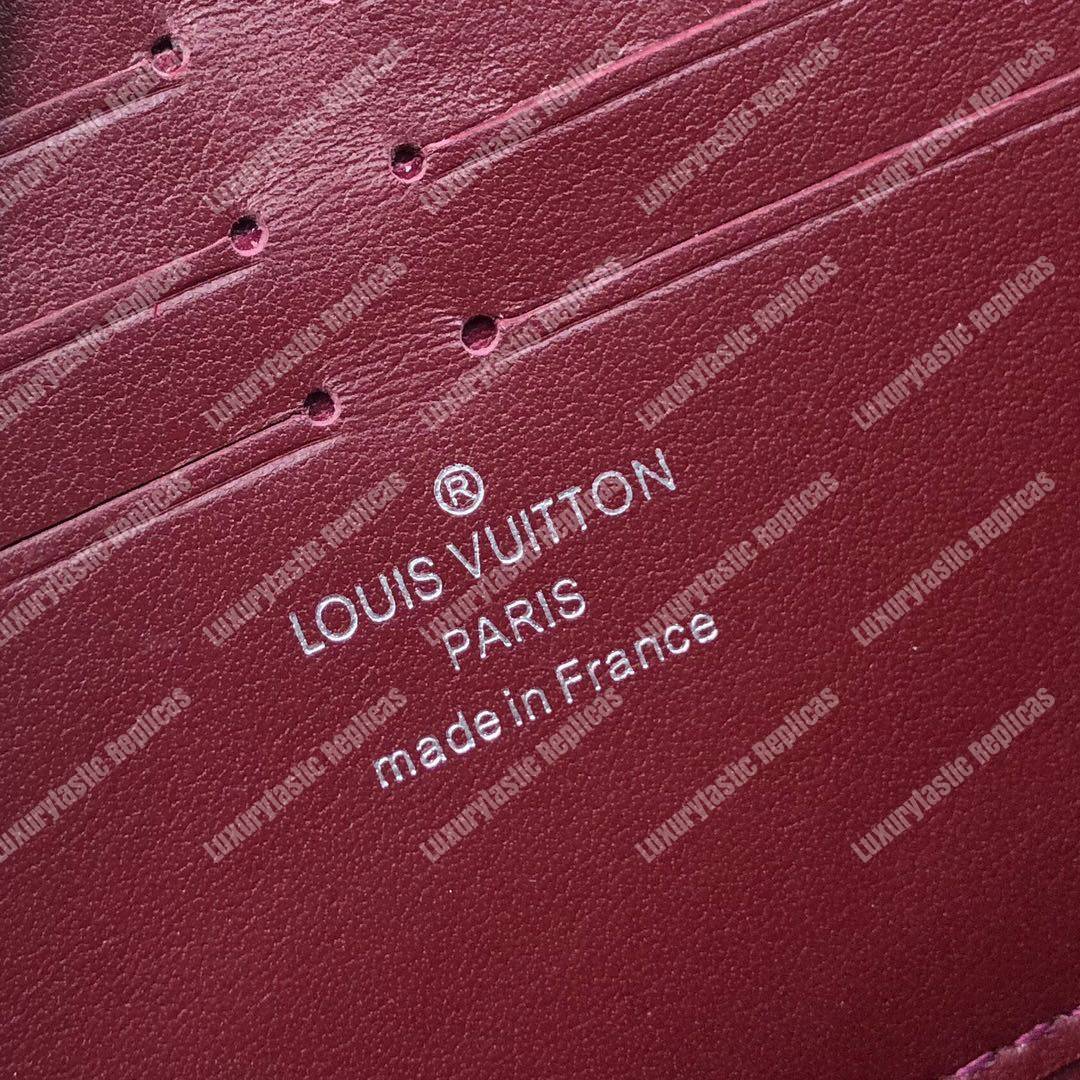LV Zippy Wallet Mahina Leather Aubergine