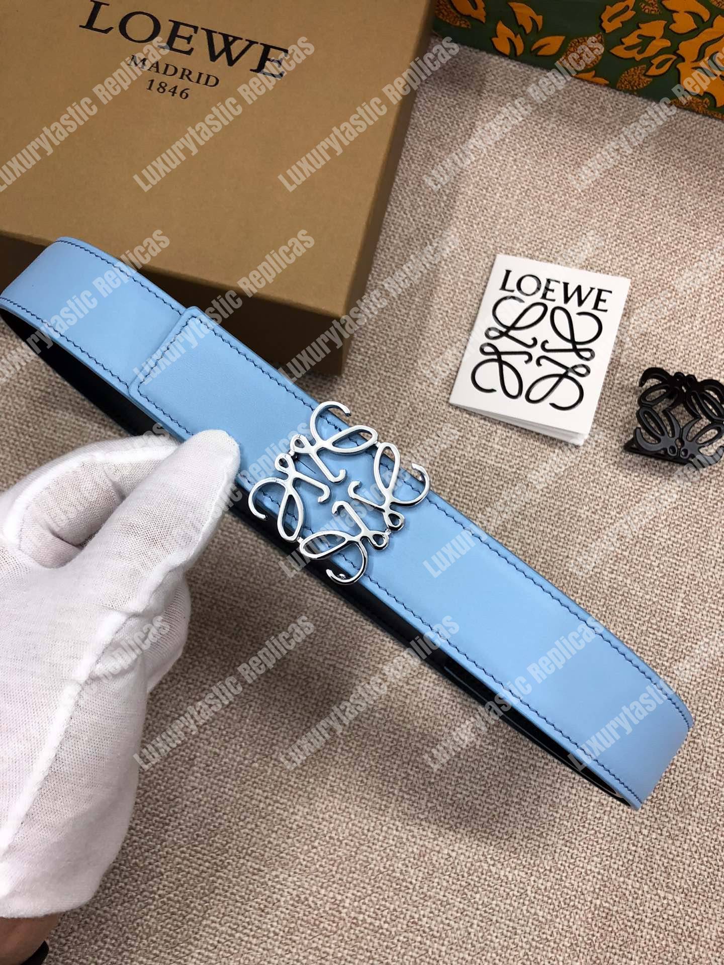 Loewe Anagram Belt 3.2Cm Sky Blue