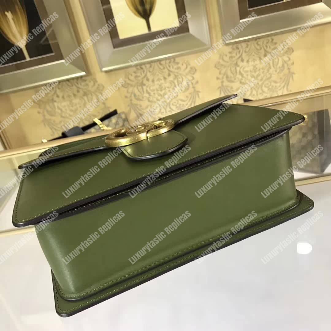 G*u*i gg marmont stylish striped canvas bag green