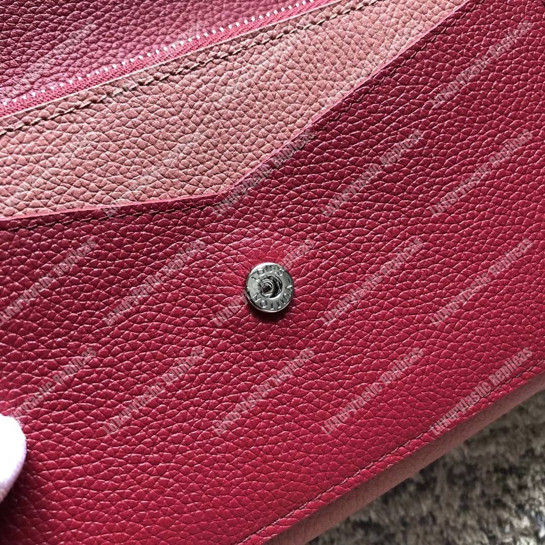 LV MyLockMe Wallet Rose Boudoir Lie de Vin