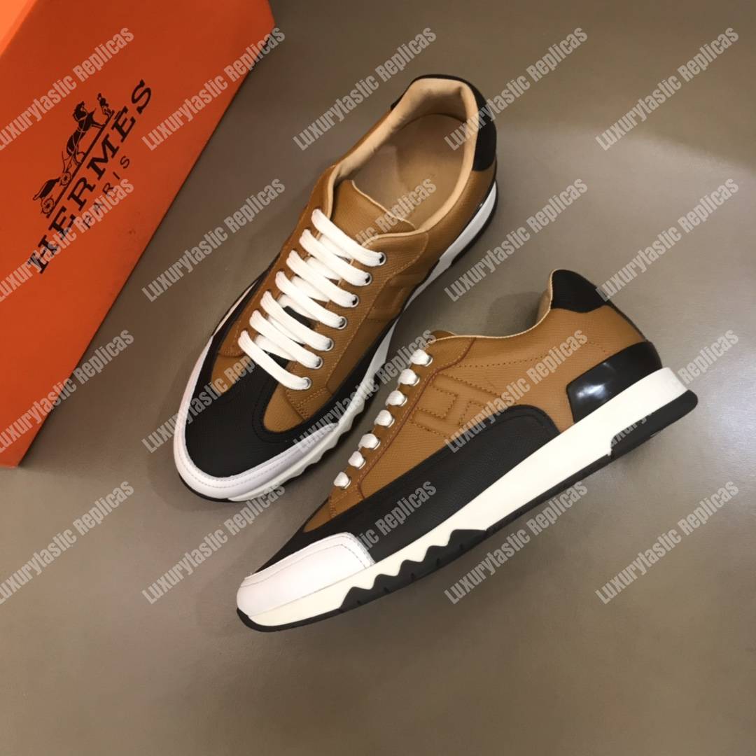 H**mes trail sneaker brown