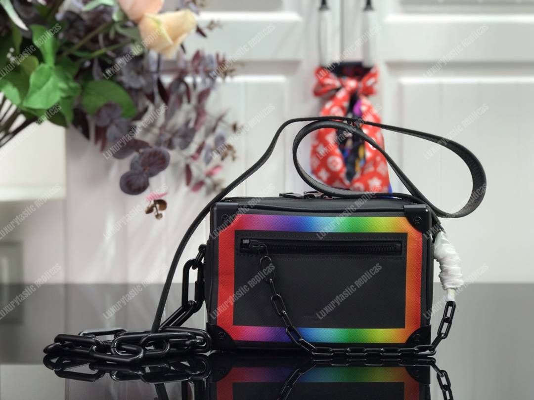 LV Abloh Mini Soft Trunk Taiga Leather