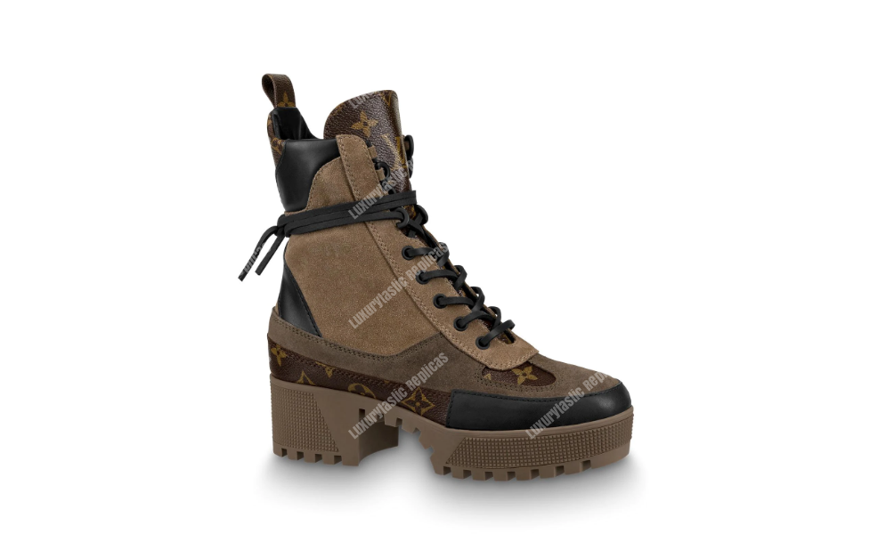 LV Laureate Platform Desert Boot Beige