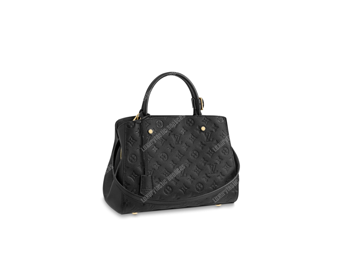 LV Montaigne MM Monogram Empreinte Leather Noir