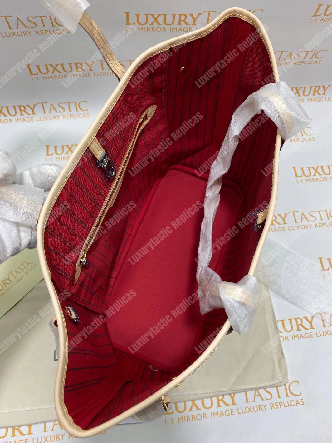 LV Neverfull MM Monogram Cherise