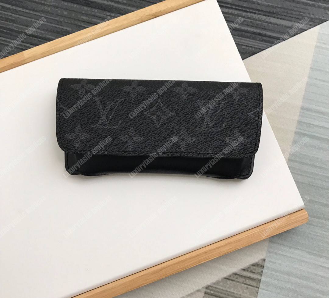 LV Glasses Case Monogram Eclipse Black