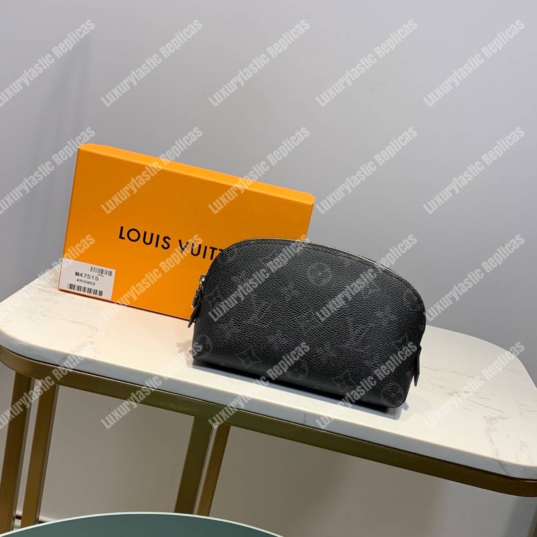LV Cosmetic Pouch PM Monogram Eclipse