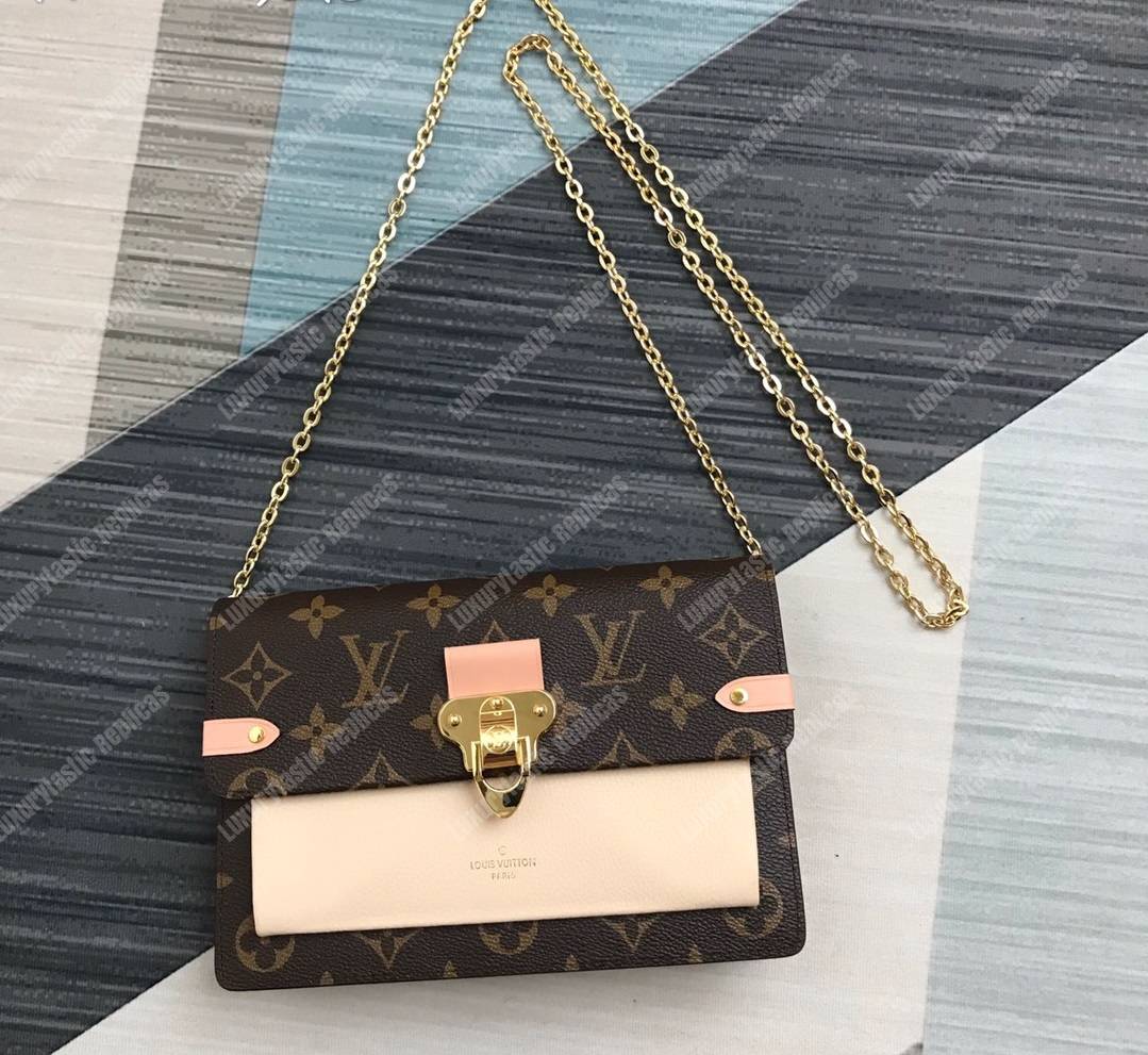 LV Vavin Chain Wallet Monogram Creme