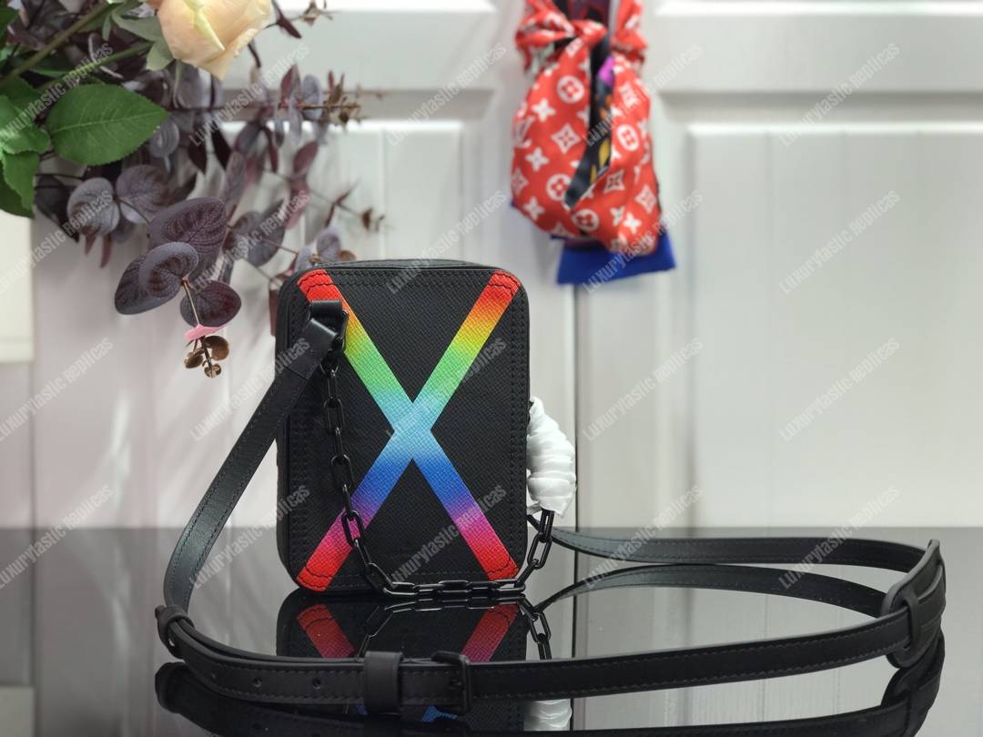 LV Abloh Danube Messenger Taiga Leather