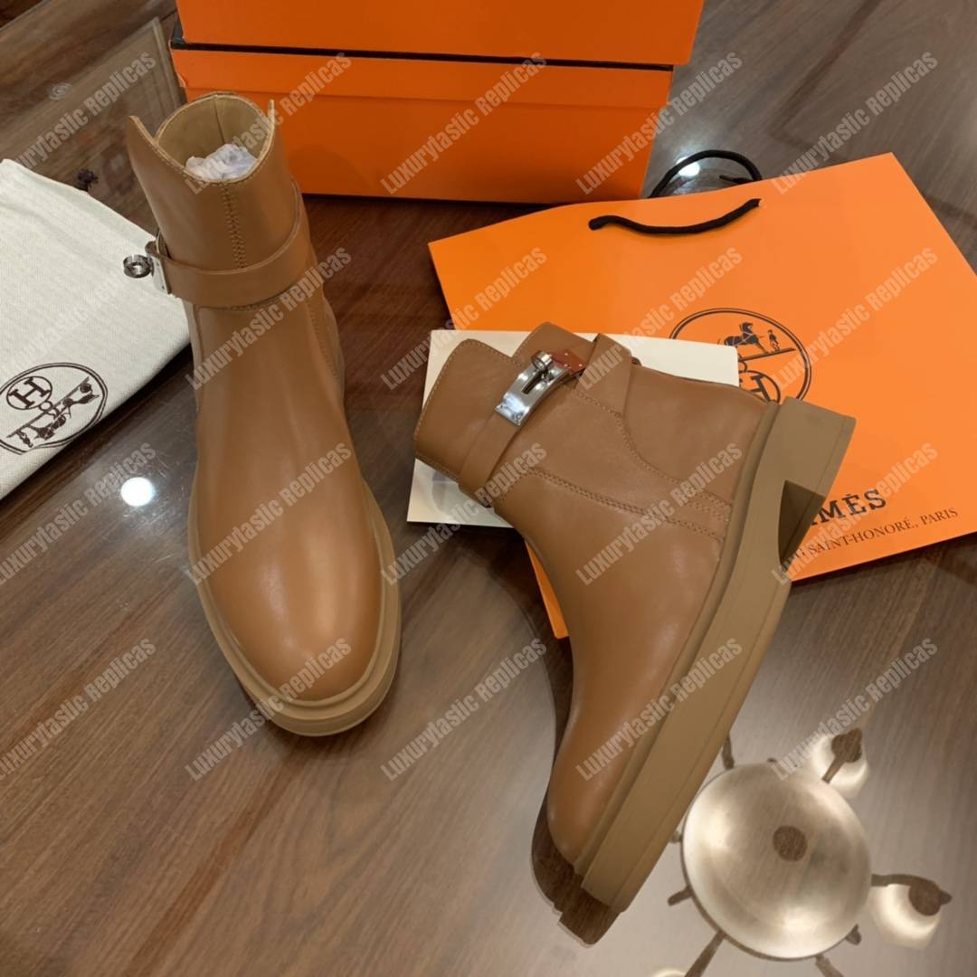 H**mes veo ankle boot brown