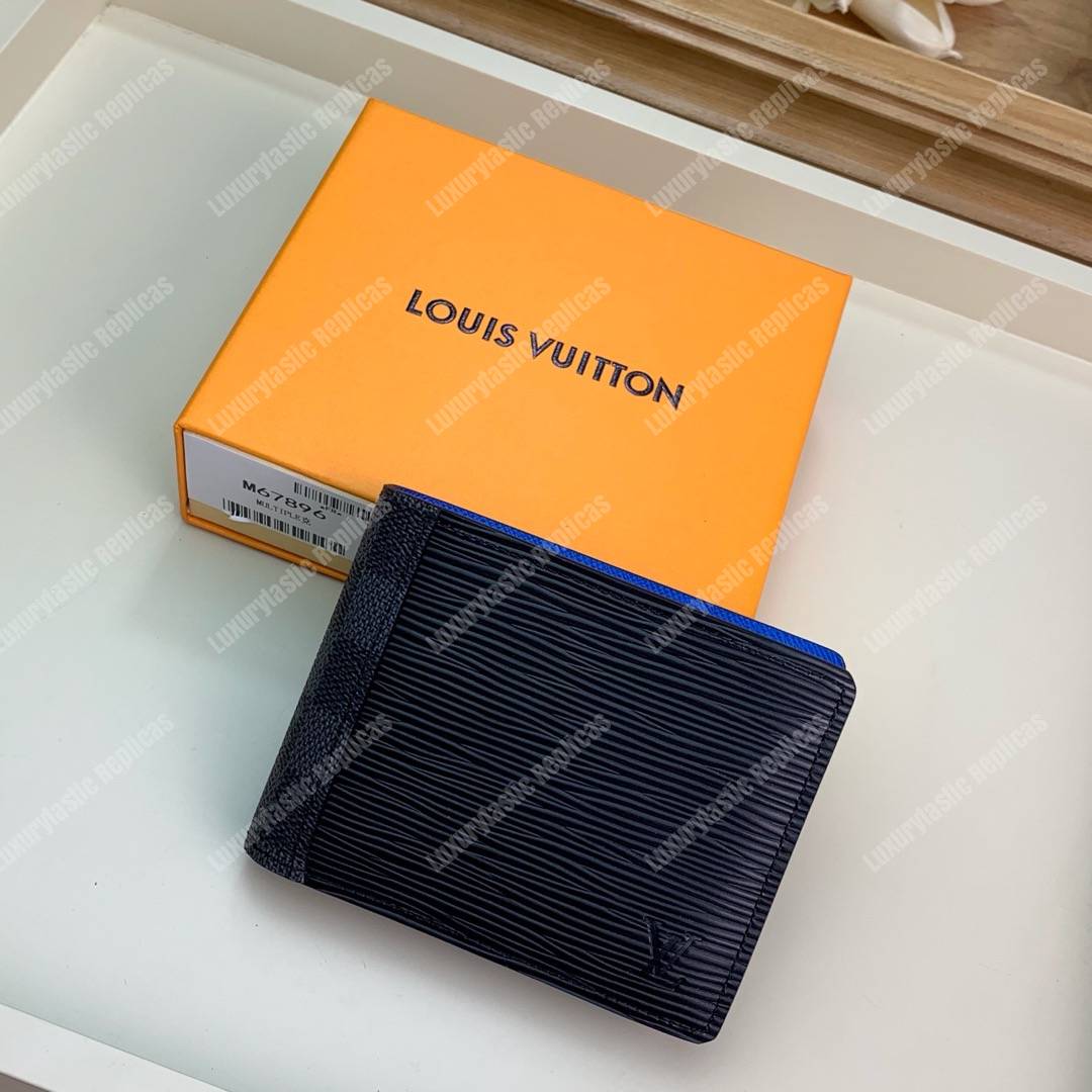 LV Multiple Wallet Epi Leather Damier Graphite