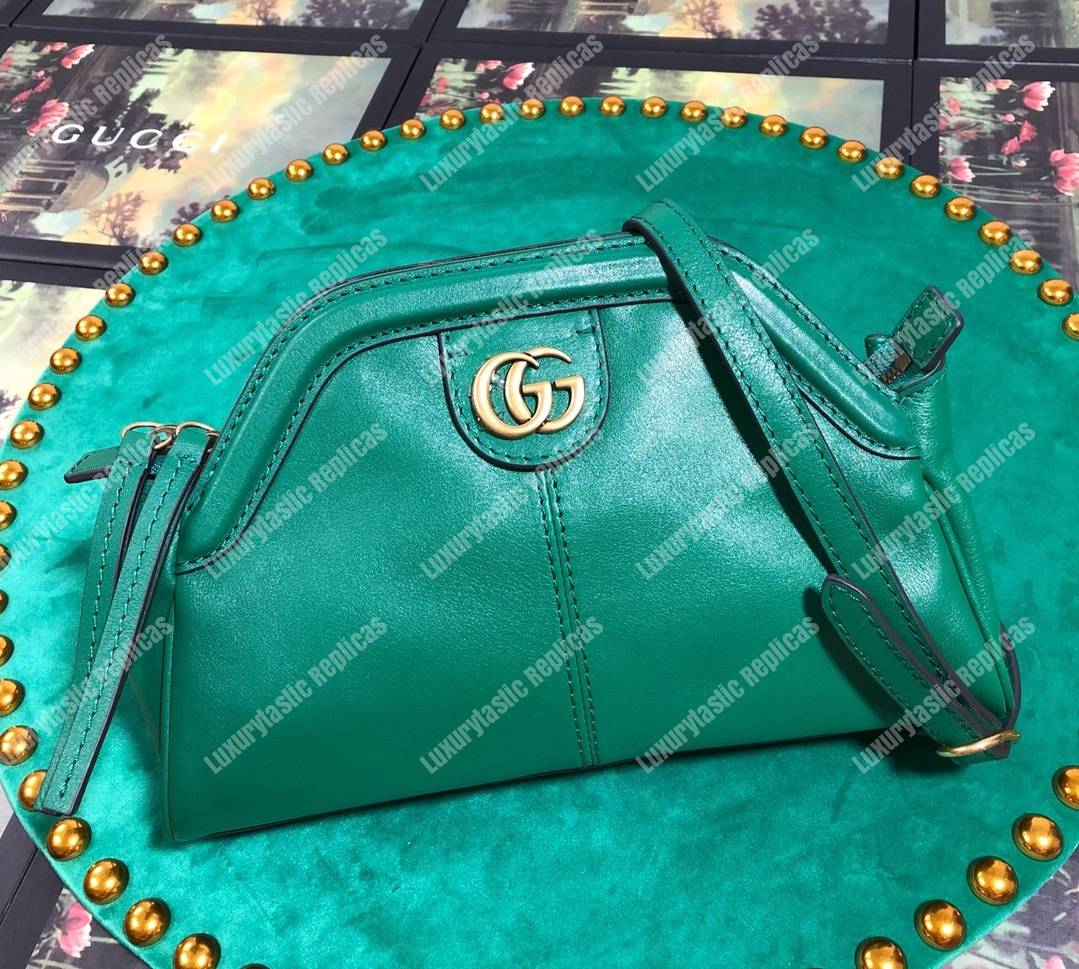 G*u*i re(belle) small shoulder bag leather emerald green