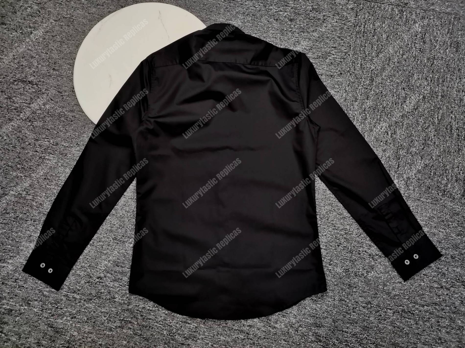 LV Print Regular Shirt Black