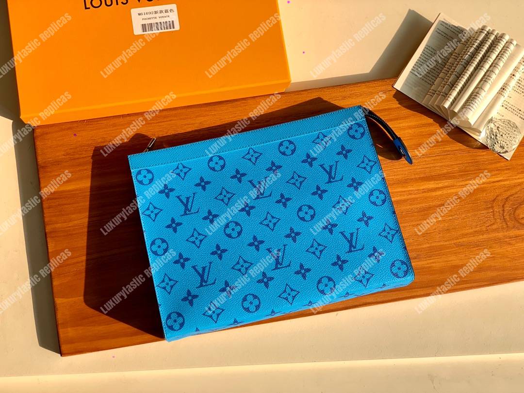 LV Pochette Voyage MM Blue
