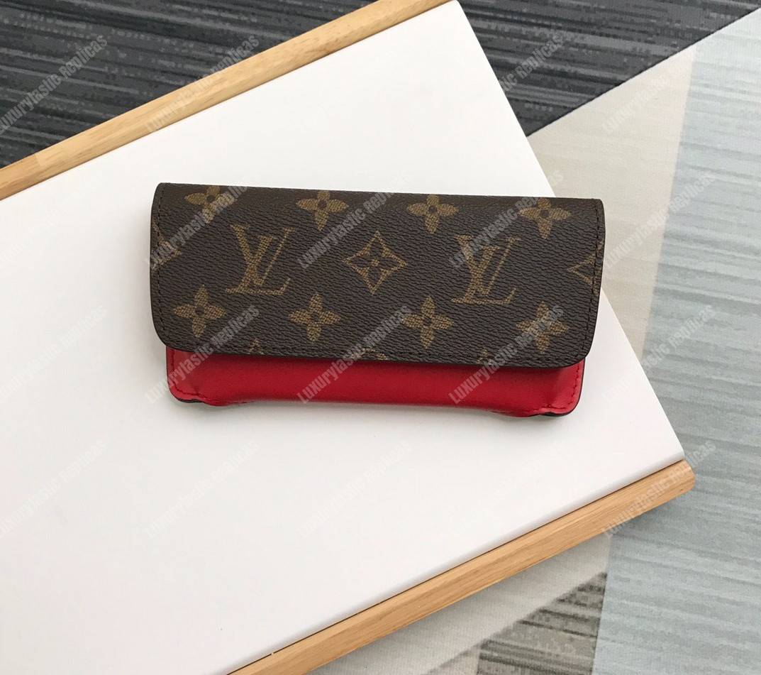 LV Woody Glasses Case Monogram Red