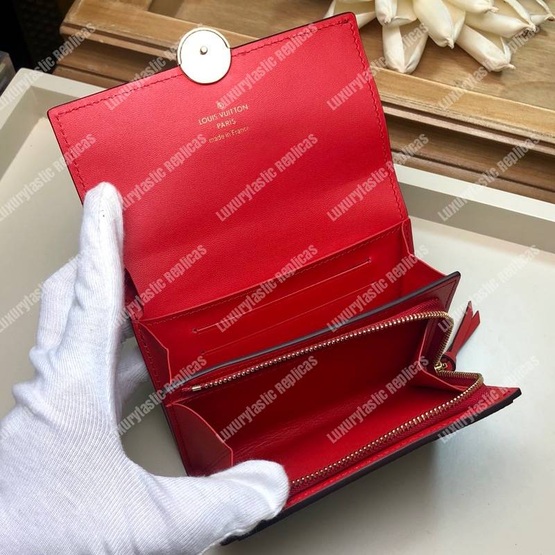 LV Flore Compact Wallet Coquelicot