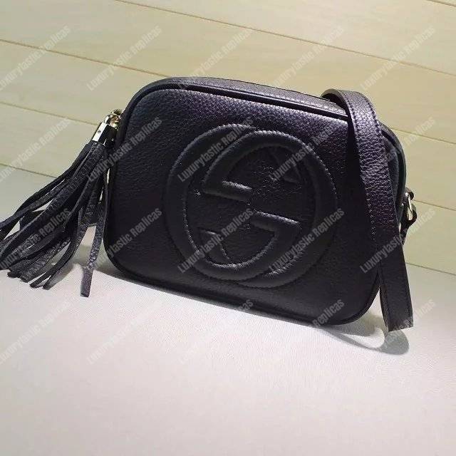 G*u*i soho small leather disco bag black