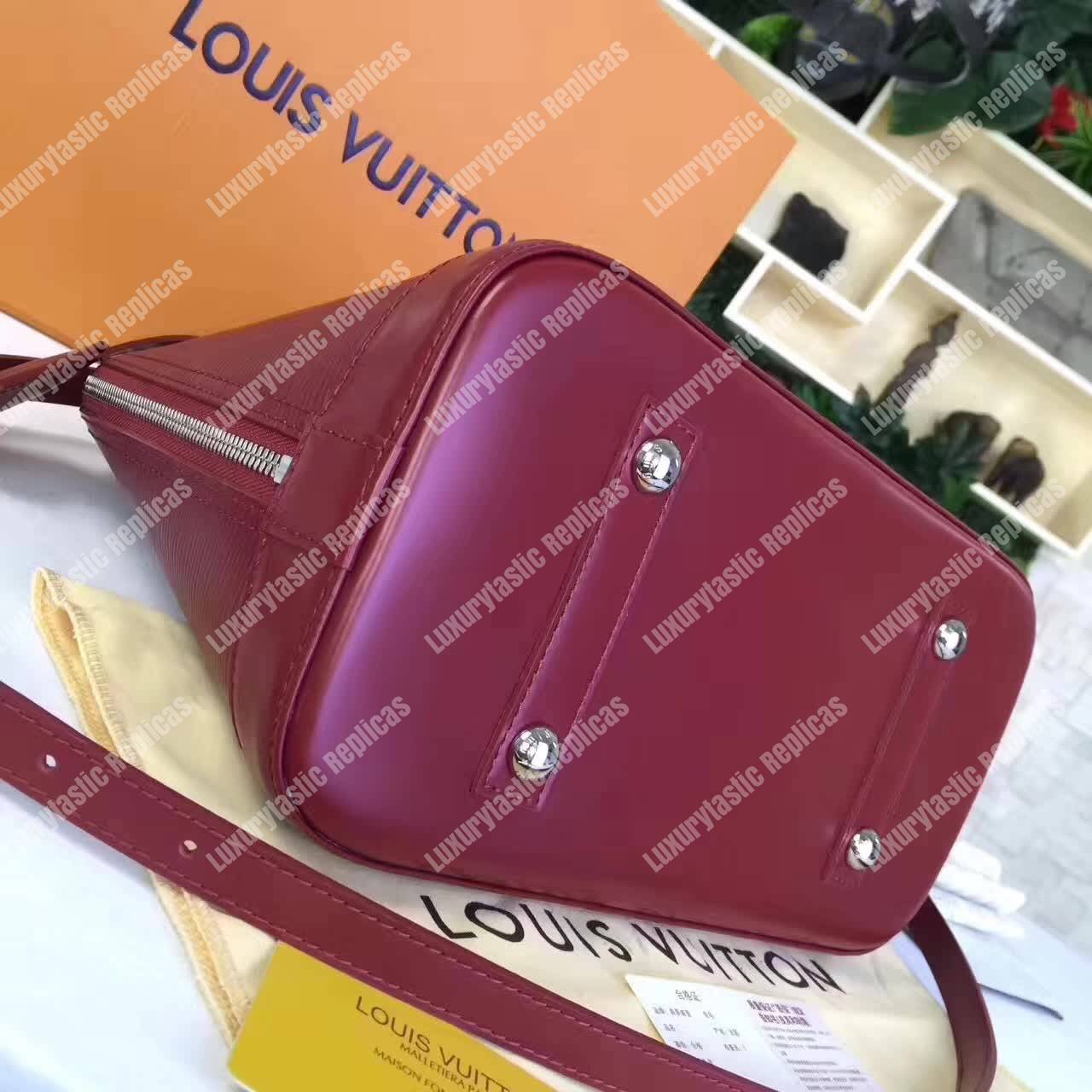 LV Alma PM Bag Epi Leather Grenade